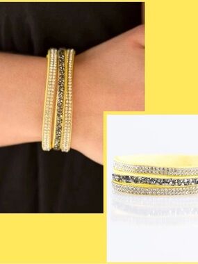 Mega Glam Yellow Urban Bracelet Paparazzi New